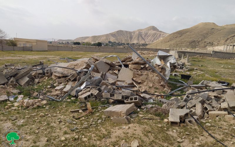 الانتهاكات الإسرائيلية في ظل كورونا: هدم  ثلاثة مساكن قيد الإنشاء في منطقة  السطيح / محافظة أريحا