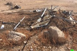 Demolishing agricultural and residential tents in Wad Al-Qelt / Jericho Governorate