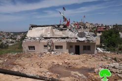 بذريعة الأمن الاحتلال يهدم  منزل  عائلة  الأسير قسام  البرغوثي في  بلدة  كوبر / محافظة رام الله