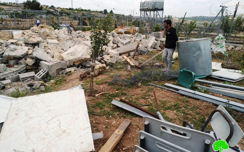 Demolition of three agricultural residences in Tarqumiya / Hebron governorate