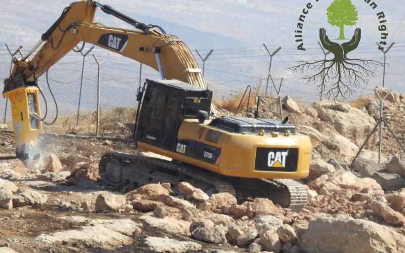 Settlers open a new bypass road east Yatta/ Hebron Governorate