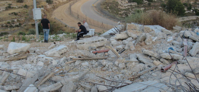 Under Construction Building demolished in Beituniya on the pretext of building without licenses / Ramallah governorate