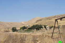 A notice targets a residential room in Khirbet Humsa At-Tehta / The northern Jordan Valley