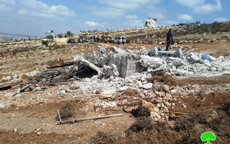 The Israeli Occupation Authorities demolish structures in Khallet Taha west Dura / Hebron governorate