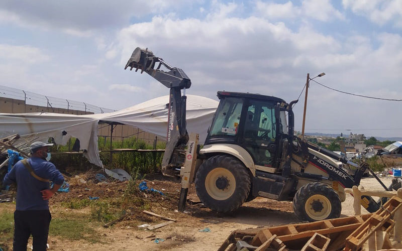 The Occupation Demolished Two Facilities in Nazlet ‘Issa \ North Tulkarem