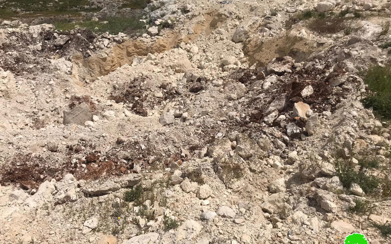 Demolishing cisterns and uprooting 1150 saplings in Kafr Ne’ama village / Ramallah governorate