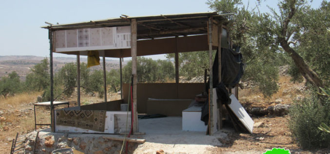 Notice of demolition for three agricultural facilities in Rantis village / Ramallah governorate