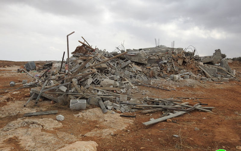 Demolition of a house in Ghaziwi, south of Yatta, Hebron Governorate