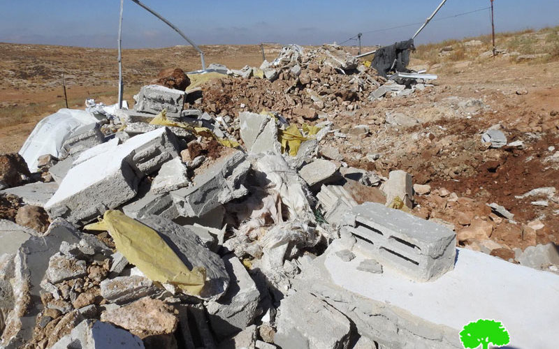الاحتلال يهدم غرفة سكنية بخربة ” وادي جحيش” جنوب يطا بمحافظة الخليل