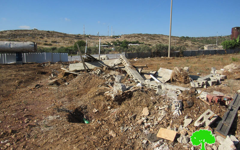 Demolition of retaining walls east Qalqilya