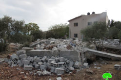 Demolition of an under construction house in Al-Taybeh village, west Jenin