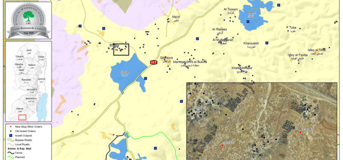 Halt of Work Notices for residential and agricultural structures in Susiya, south Hebron
