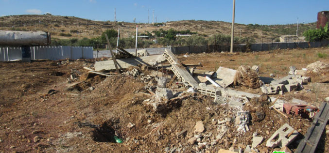 Demolition of retaining walls east Qalqilya