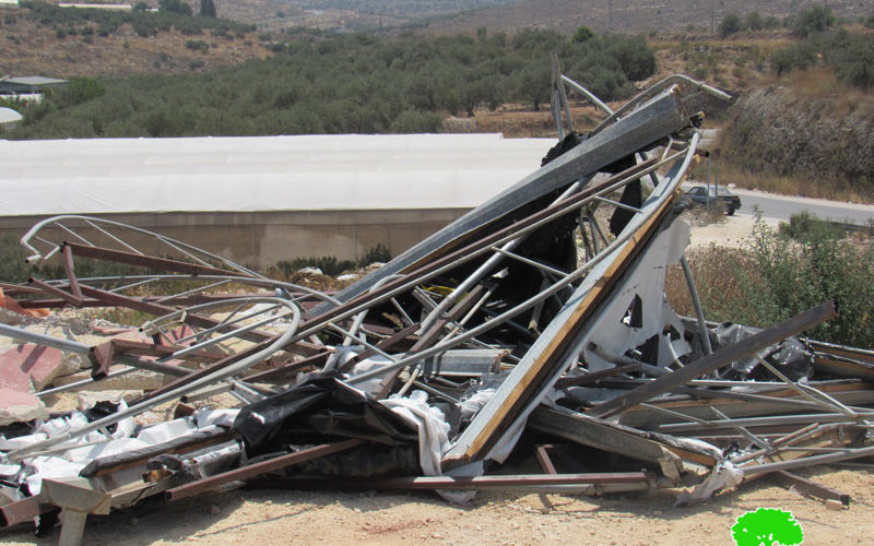 Demolition of a grocery shop in the village of Jabara / Tulkarm Governorate