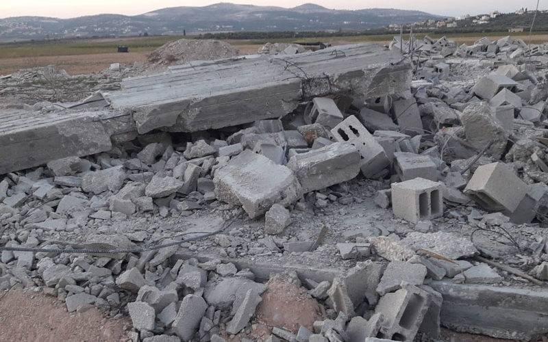 Demolishing a Bakery Shop east Araba/ Jenin Governorate