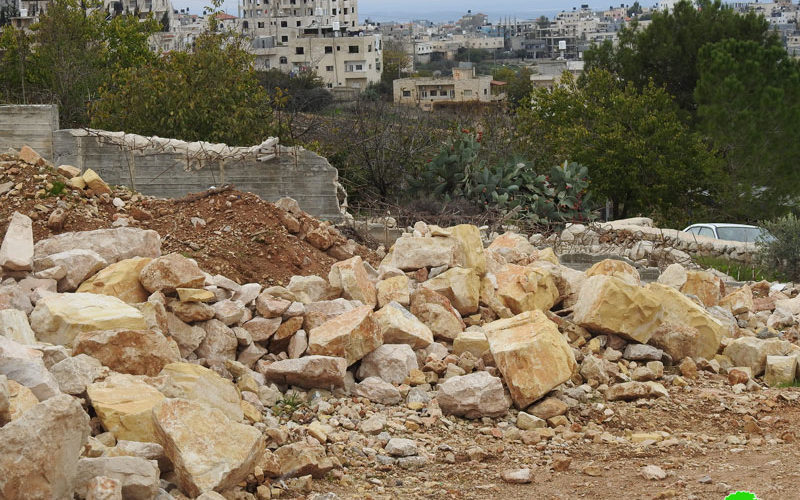 The Israeli Occupation Bulldozers Demolished a house in Al-Khader