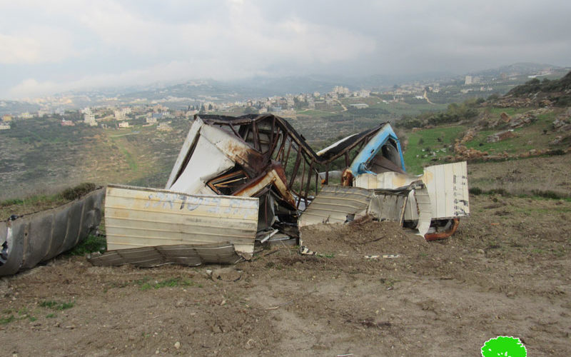 Colonists Demolished an Agricultural Room in Jit Village \ Qalqilya governorate