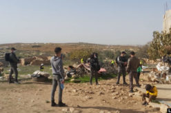 Barn demolished and confiscated in Khirbet As-Semya west As-Samou’ Hebron Governorate