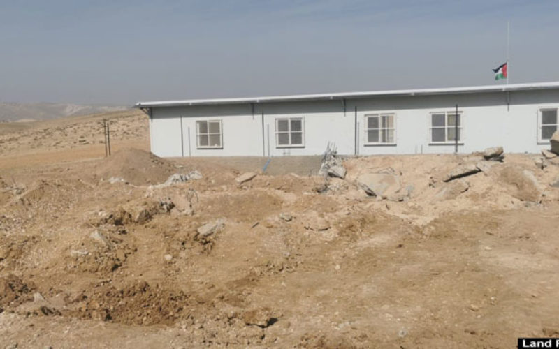 The Occupation Demolishes a Mosque and a Cistern in Umm Qassa south Hebron