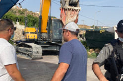 Demolishing a Carwash in Al-Khader town / Bethlehem governorate