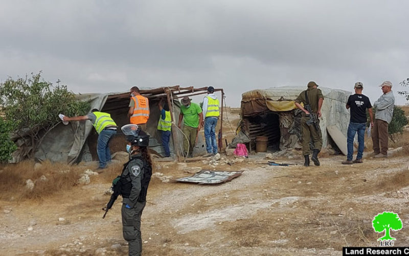 Israeli Occupation Forces demolish agricultural and residential structures in the Hebron governorate