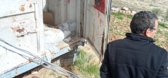 Colonists carry Out an Attack on a plot in As-Shuyukh town / Hebron Governorate
