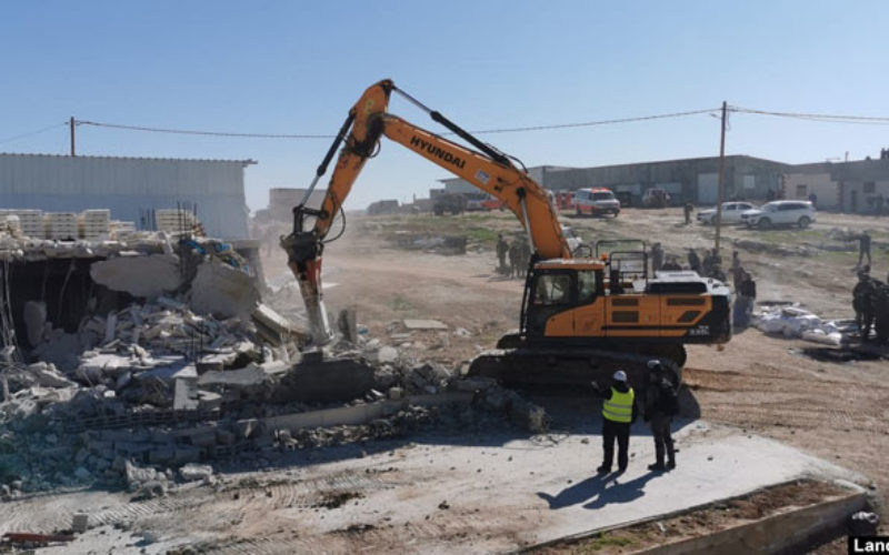 The Occupation Demolishes Residences and Agricultural Facilities around Yatta town / South Hebron