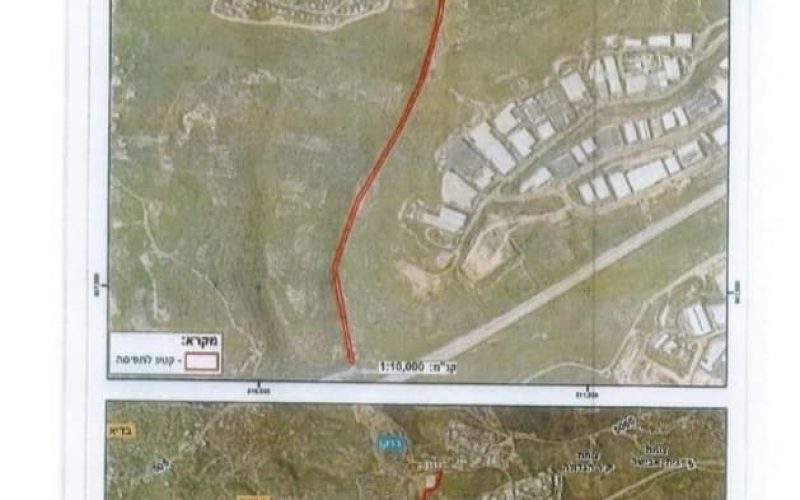 Military order to Seize 34 dunums for Opening a bypass road in Salfit lands