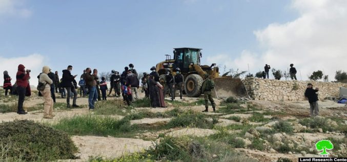 The Israeli Occupation Demolish Four Houses in Al-Mufqara and Khallet Ad-Dabe’a in Masafer Yatta/ South Hebron