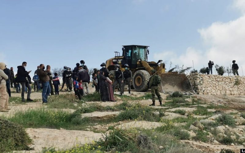 The Israeli Occupation Demolish Four Houses in Al-Mufqara and Khallet Ad-Dabe’a in Masafer Yatta/ South Hebron