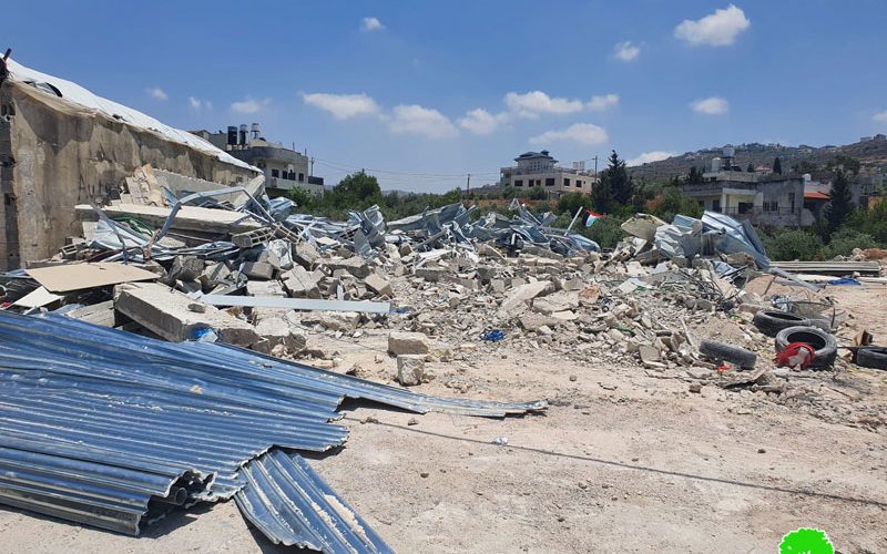 Three facilities Demolished in Deir Sharaf village/ Nablus Governorate