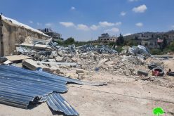 Three facilities Demolished in Deir Sharaf village/ Nablus Governorate