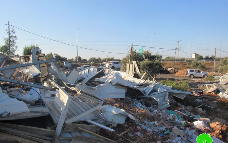 Israeli Occupation Demolishes Structures in Haris village / Salfit governorate