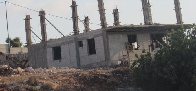 Halt of Work Notice for a House and A Shop in An-Nabi Elyas Village / Qalqilya Governorate