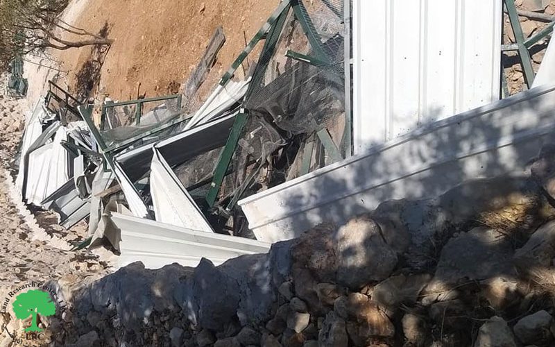 الاحتلال يهدم غرفة زراعية في قرية الولجة بمحافظة بيت لحم
