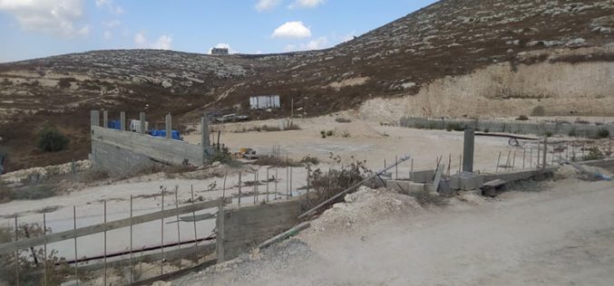The Israeli Occupation Serves Halt of Work notices for many Structures in Jenin