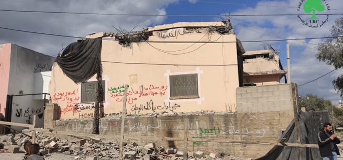 تدمير منزل عائلة الأسير محمود جرادات في قرية سيلة الحارثية / محافظة جنين