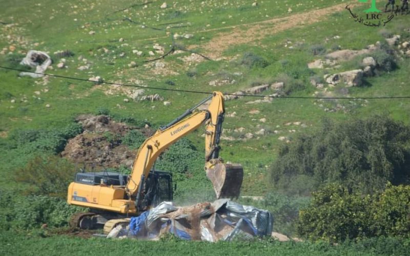 Demolition of a Water Reservoir in Furush Beit Dajan /northeast Nablus