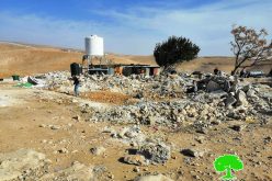 الاحتلال يهدم منشآت سكنية وزراعية في قرية الفخيت بمسافر يطا جنوب الخليل