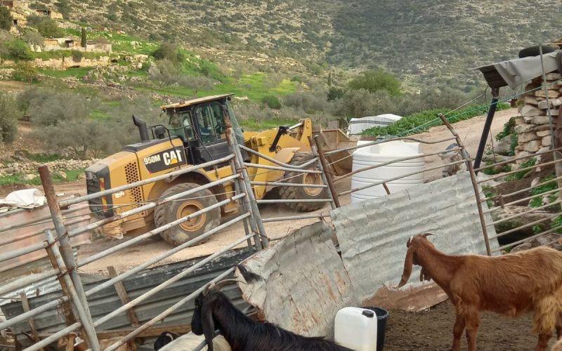 Illegal Colonists Rehabilitate a Road that leads to Al-Mattan outpost / Qalqilya Governorate