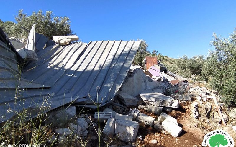 Demolition of three agricultural rooms in the town of Kafr ad-Dik / Salfit Governorate