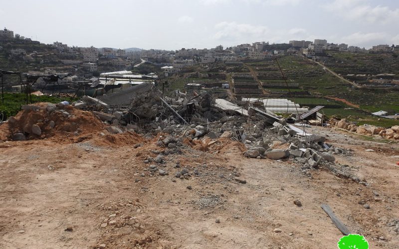 The Occupation Demolished House of Citizen Sadam Jaber in Khallet ‘Eideh / South Hebron