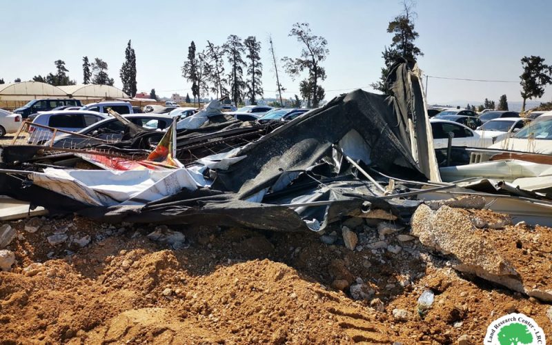 الاحتلال الإسرائيلي يهدم منشأة تجارية بالقرب من حاجز الجلمة العسكري / محافظة جنين
