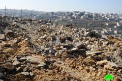 A residence and cistern demolished in Beit Umer Town at the hands of the Israeli occupation  