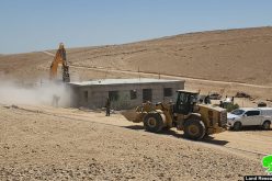 The Occupation demolished a house belongs to citizen Najeh Tu’aimat in Umm Qussa / south Hebron