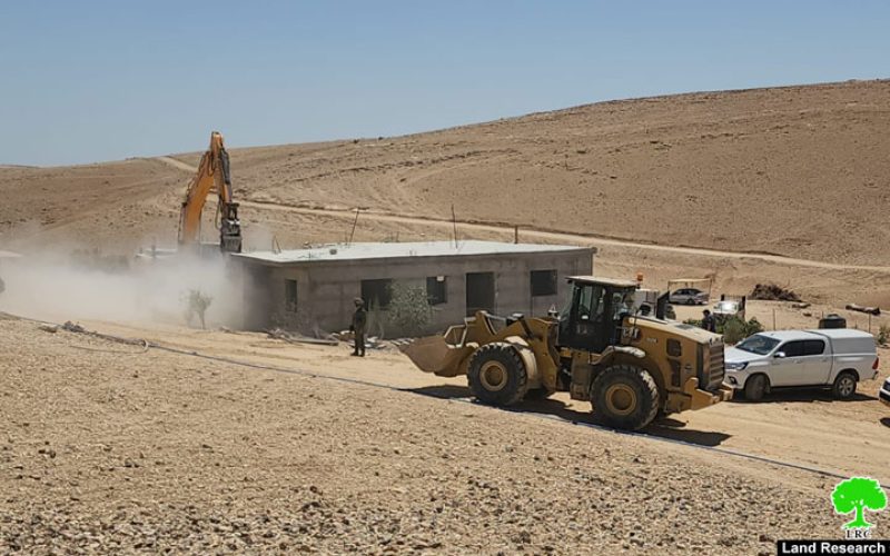 The Occupation demolished a house belongs to citizen Najeh Tu’aimat in Umm Qussa / south Hebron