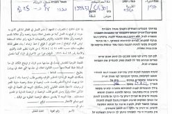 Halt of Work Notice for 7 Agricultural Rooms in Kharas town / West Hebron