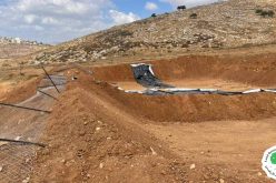 Colonists Destroy an under-construction Pool in Beit Dajan village / Nablus governorate