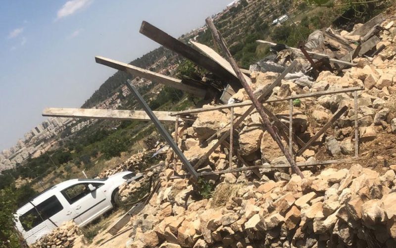 الاحتلال الإسرائيلي يهدم غرفتين زراعيتين في بلدة بالخضر بمحافظة بيت لحم