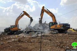 الاحتلال يهدم مسكن في قرية أم لصفة شرق يطا بمحافظة الخليل